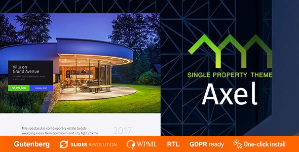 Axel - Single Property Real Estate Theme 1