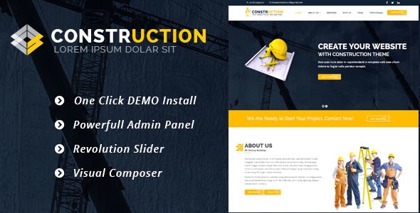 Construction – WordPress Theme for Renovation Business 1