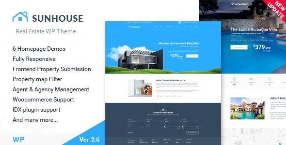 Real Estate WordPress | Sun House 1