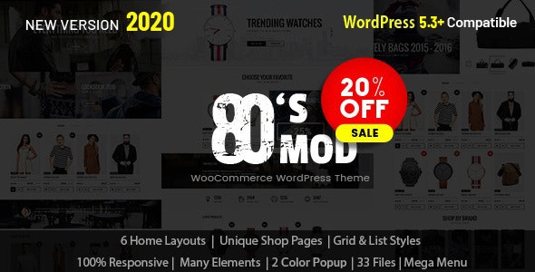 80's Mod - Build Your Store with A Vintage Styled WooCommerce WordPress Theme 1