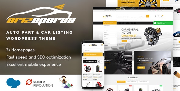 Azirspares - Auto Part & Car Listing WordPress Theme (RTL supported) 1