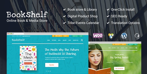 Bookshelf | Books & Media Online Store WordPress Theme 1