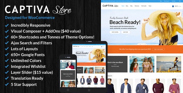 Captiva - Responsive WordPress WooCommerce Theme 1