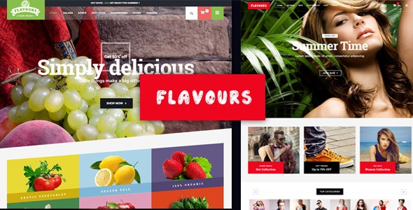 Flavours Fruit Store, Organic Food Shop WooCommerce Theme 1